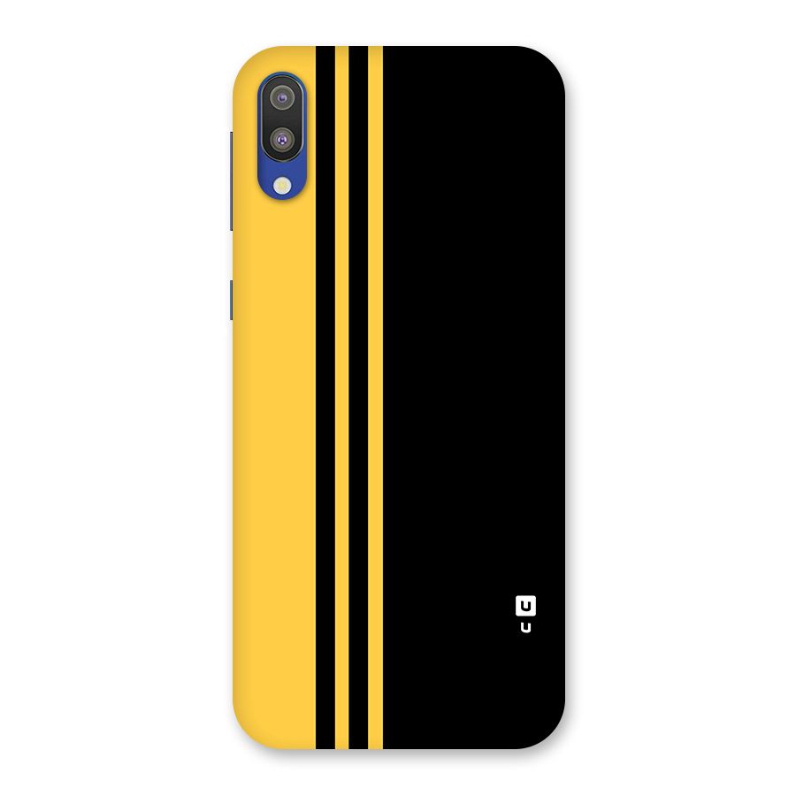 Minimal Yellow and Black Design Back Case for Galaxy M10
