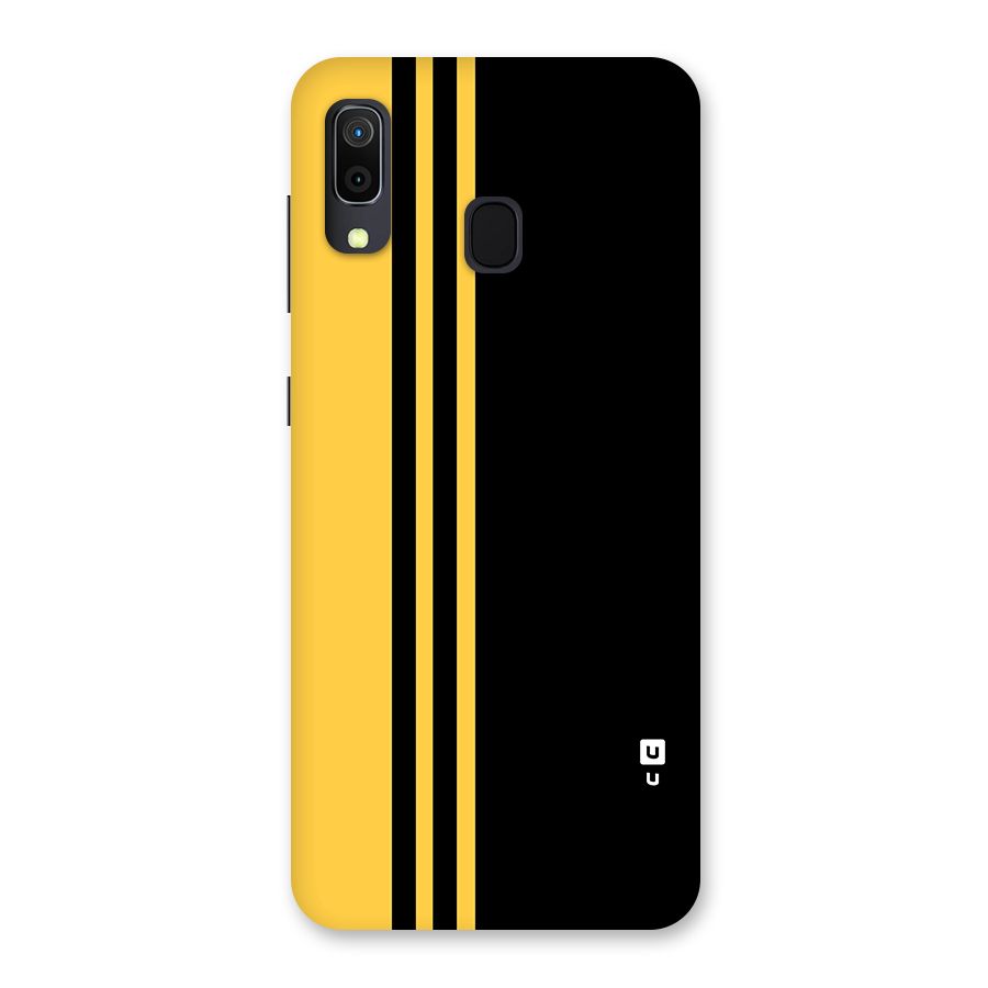 Minimal Yellow and Black Design Back Case for Galaxy M10s