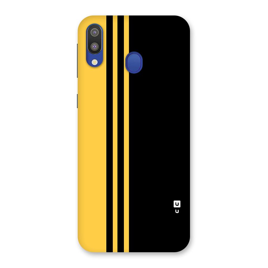 Minimal Yellow and Black Design Back Case for Galaxy M20