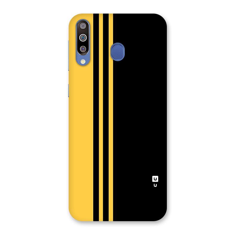 Minimal Yellow and Black Design Back Case for Galaxy M30