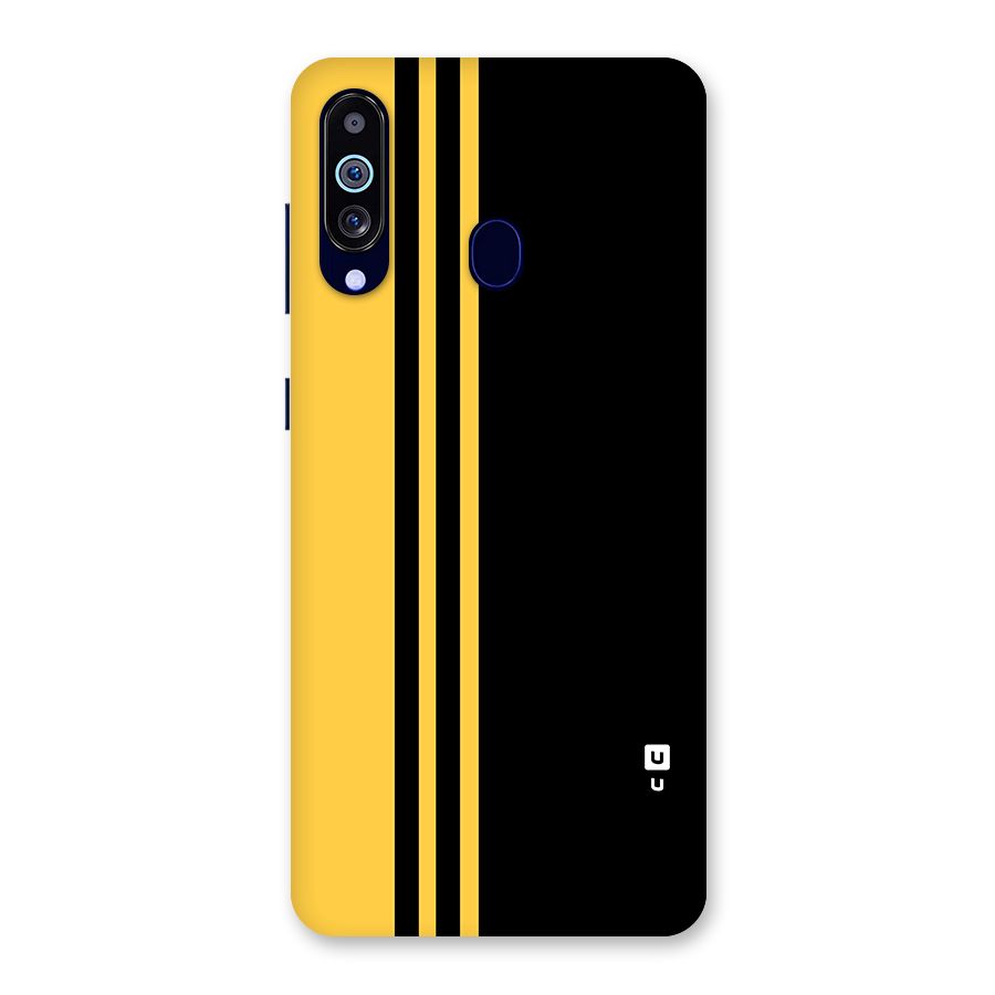 Minimal Yellow and Black Design Back Case for Galaxy M40