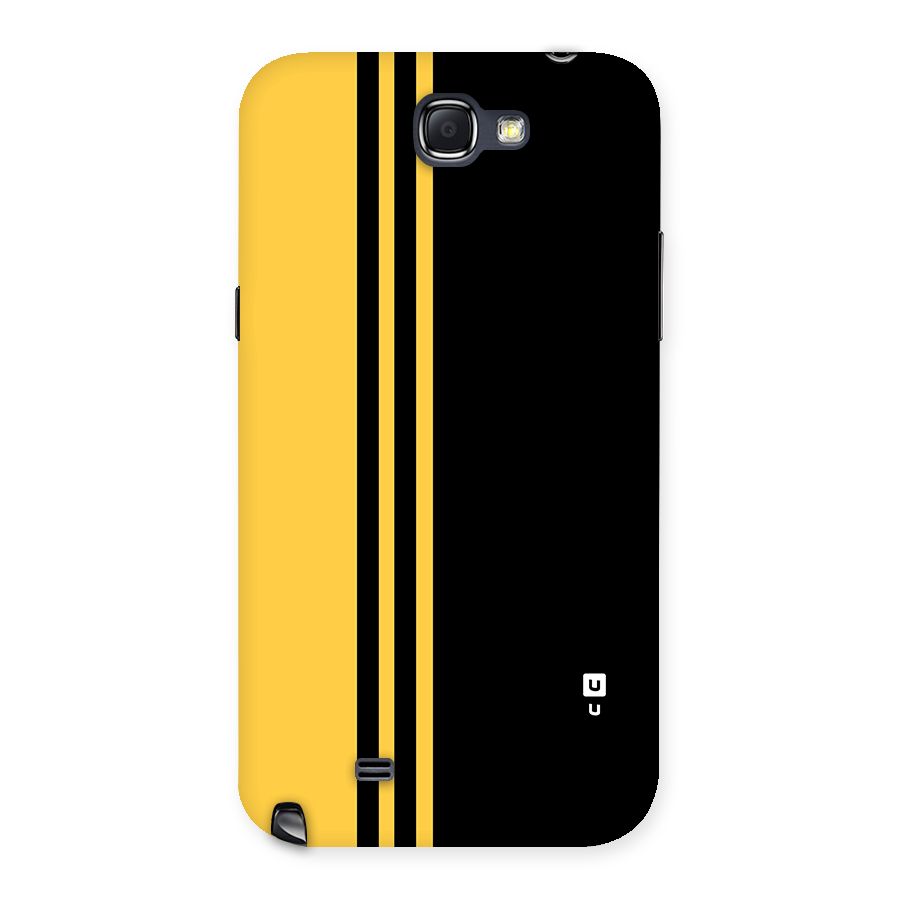 Minimal Yellow and Black Design Back Case for Galaxy Note 2