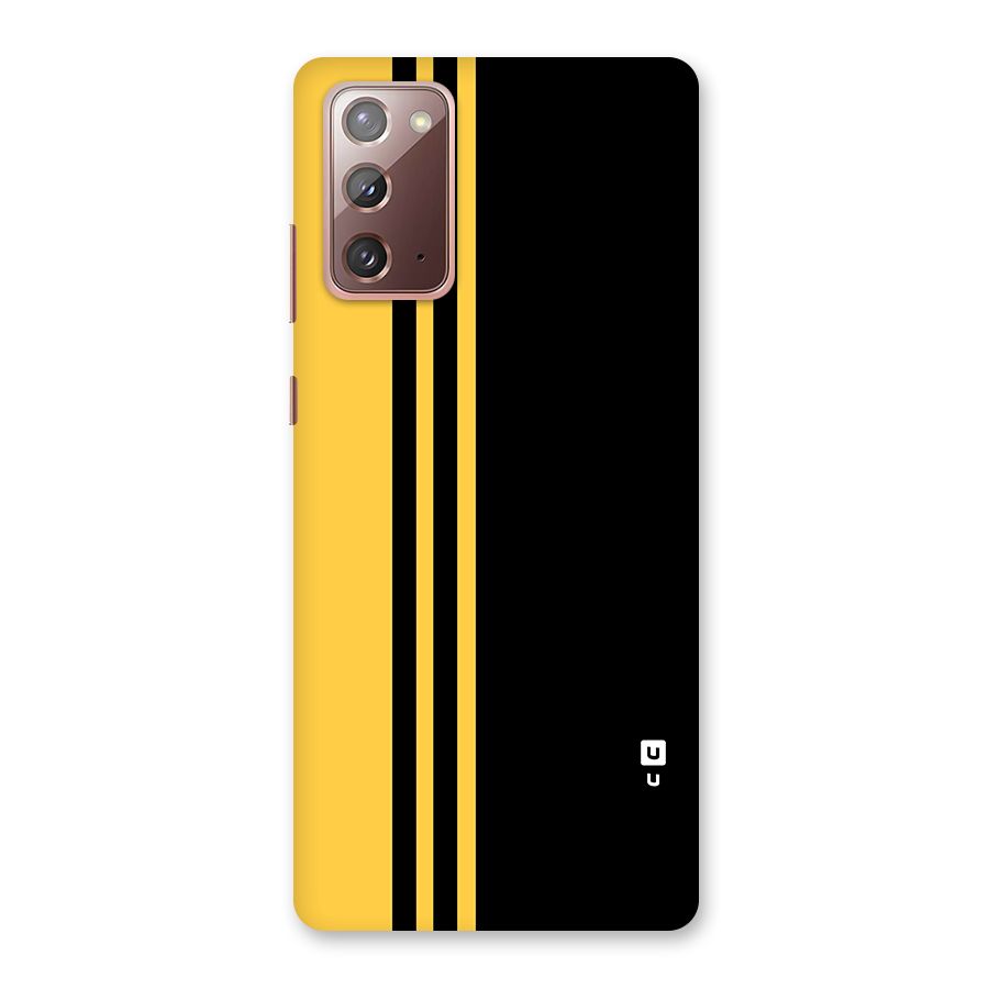 Minimal Yellow and Black Design Back Case for Galaxy Note 20