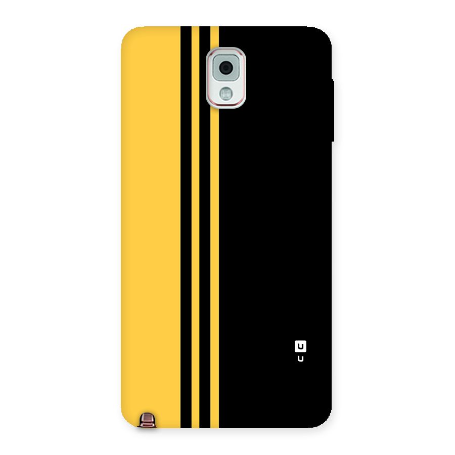 Minimal Yellow and Black Design Back Case for Galaxy Note 3