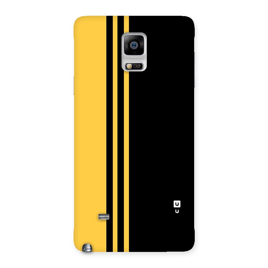 Minimal Yellow and Black Design Back Case for Galaxy Note 4