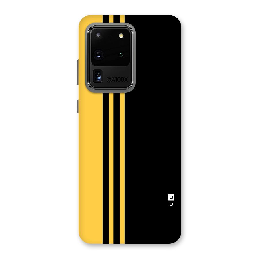 Minimal Yellow and Black Design Back Case for Galaxy S20 Ultra