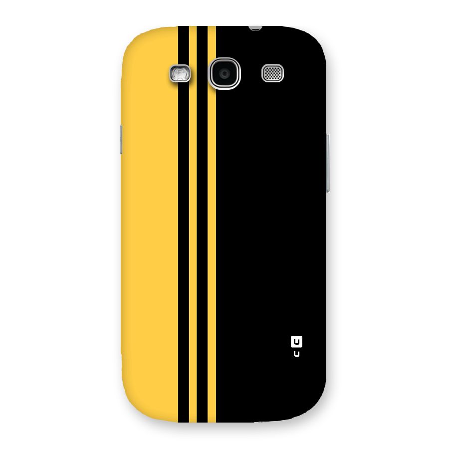 Minimal Yellow and Black Design Back Case for Galaxy S3
