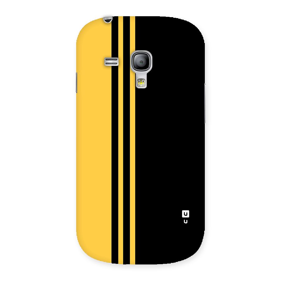 Minimal Yellow and Black Design Back Case for Galaxy S3 Mini