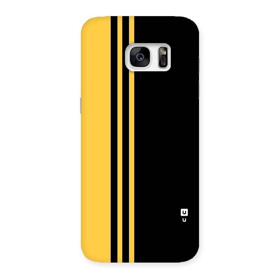 Minimal Yellow and Black Design Back Case for Galaxy S7 Edge
