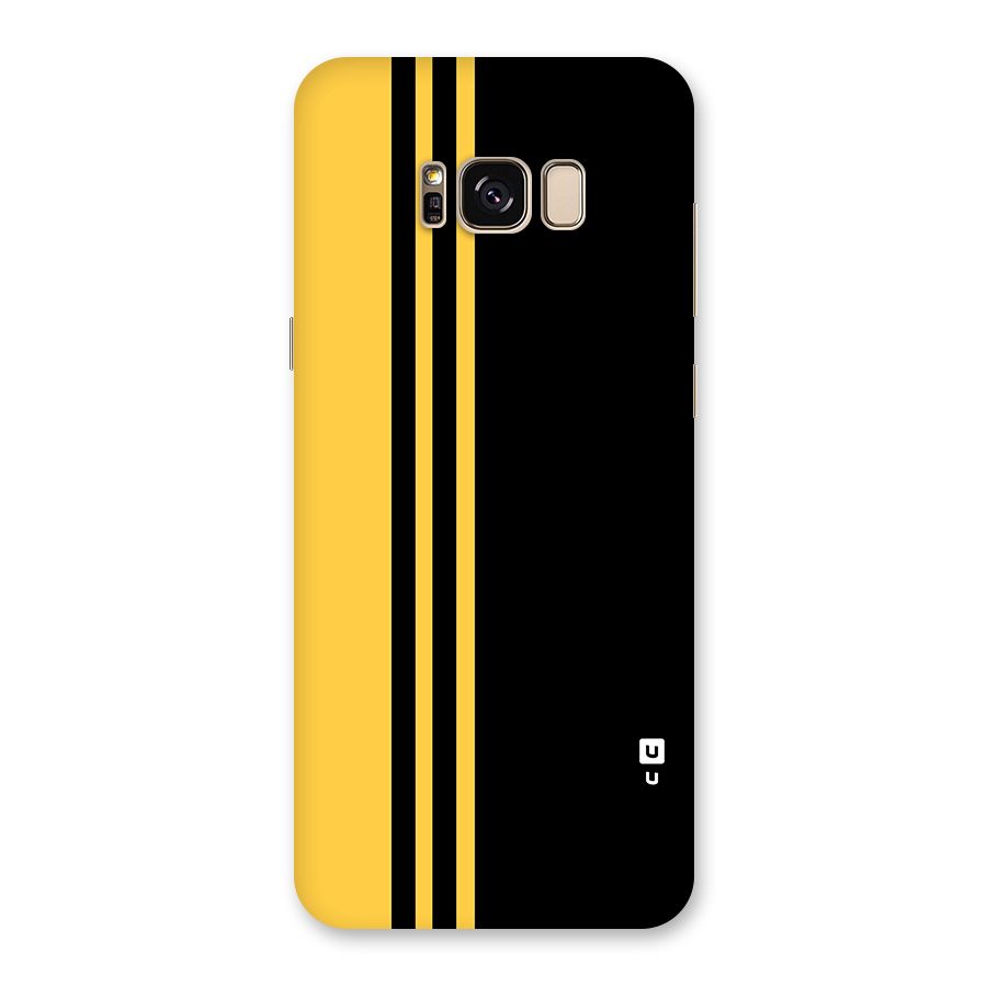 Minimal Yellow and Black Design Back Case for Galaxy S8 Plus