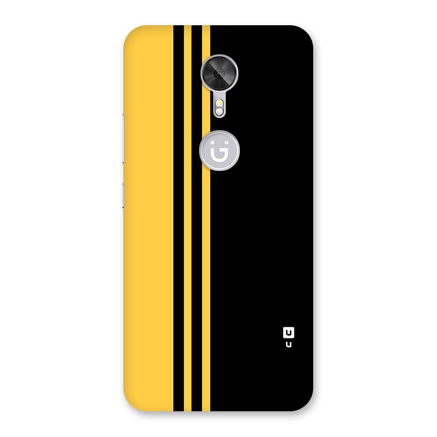 Minimal Yellow and Black Design Back Case for Gionee A1