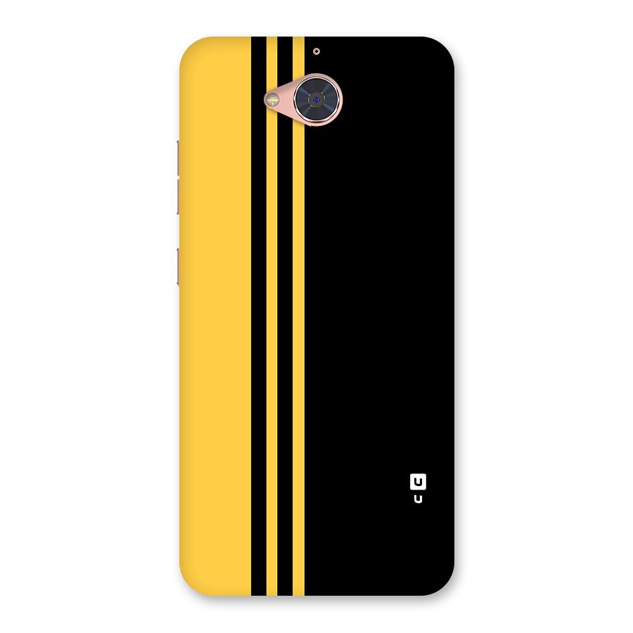 Minimal Yellow and Black Design Back Case for Gionee S6 Pro