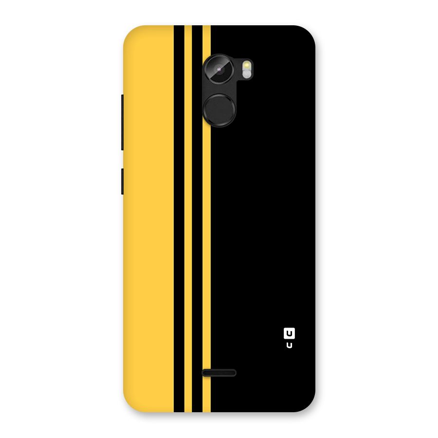 Minimal Yellow and Black Design Back Case for Gionee X1