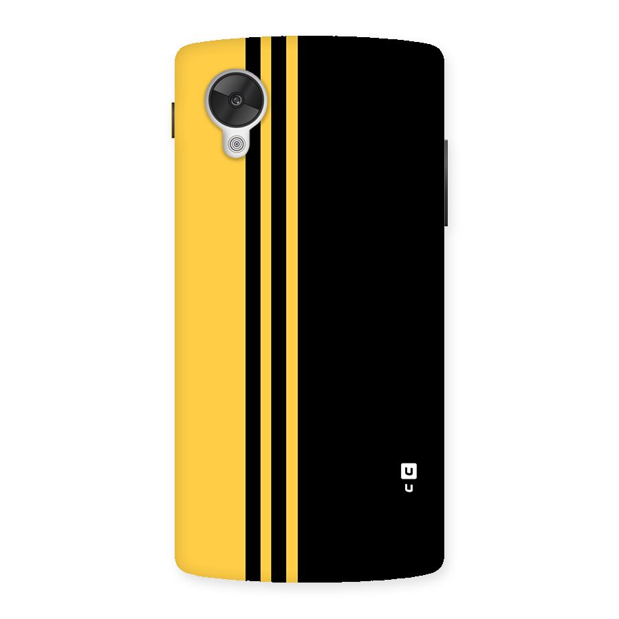 Minimal Yellow and Black Design Back Case for Google Nexsus 5