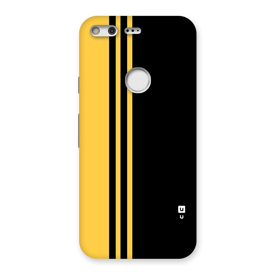 Minimal Yellow and Black Design Back Case for Google Pixel