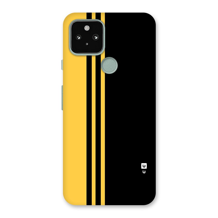 Minimal Yellow and Black Design Back Case for Google Pixel 5