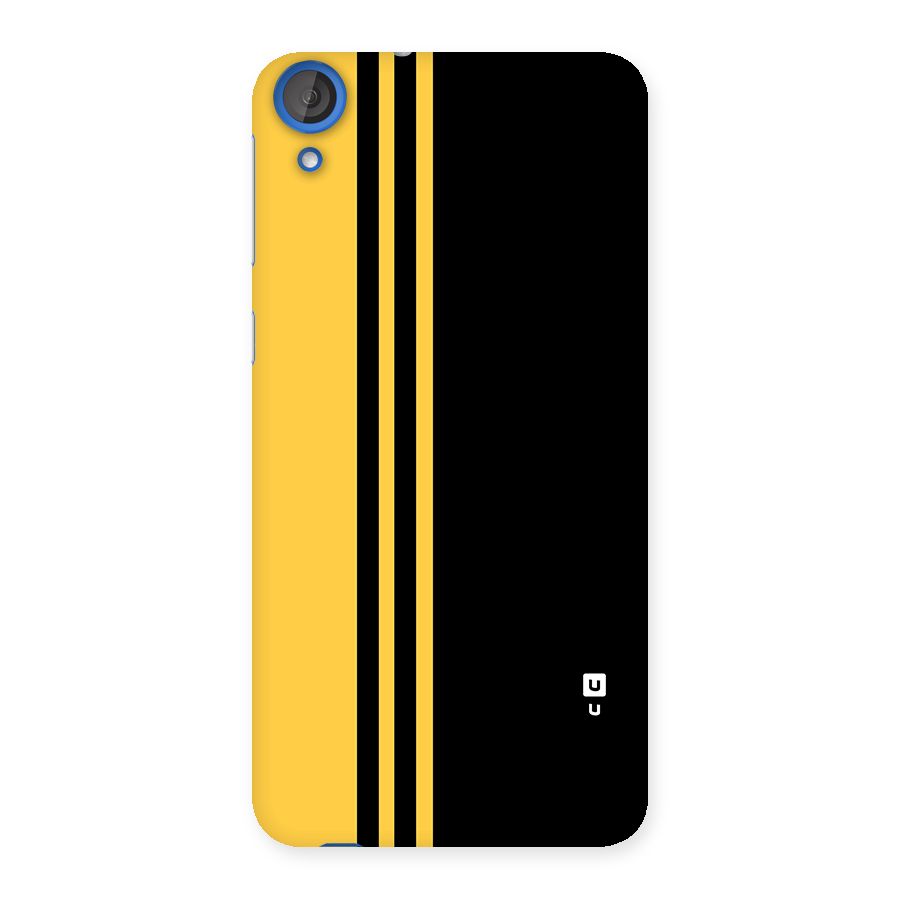 Minimal Yellow and Black Design Back Case for HTC Desire 820