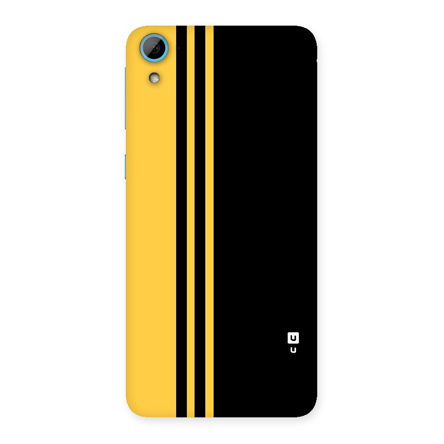 Minimal Yellow and Black Design Back Case for HTC Desire 826
