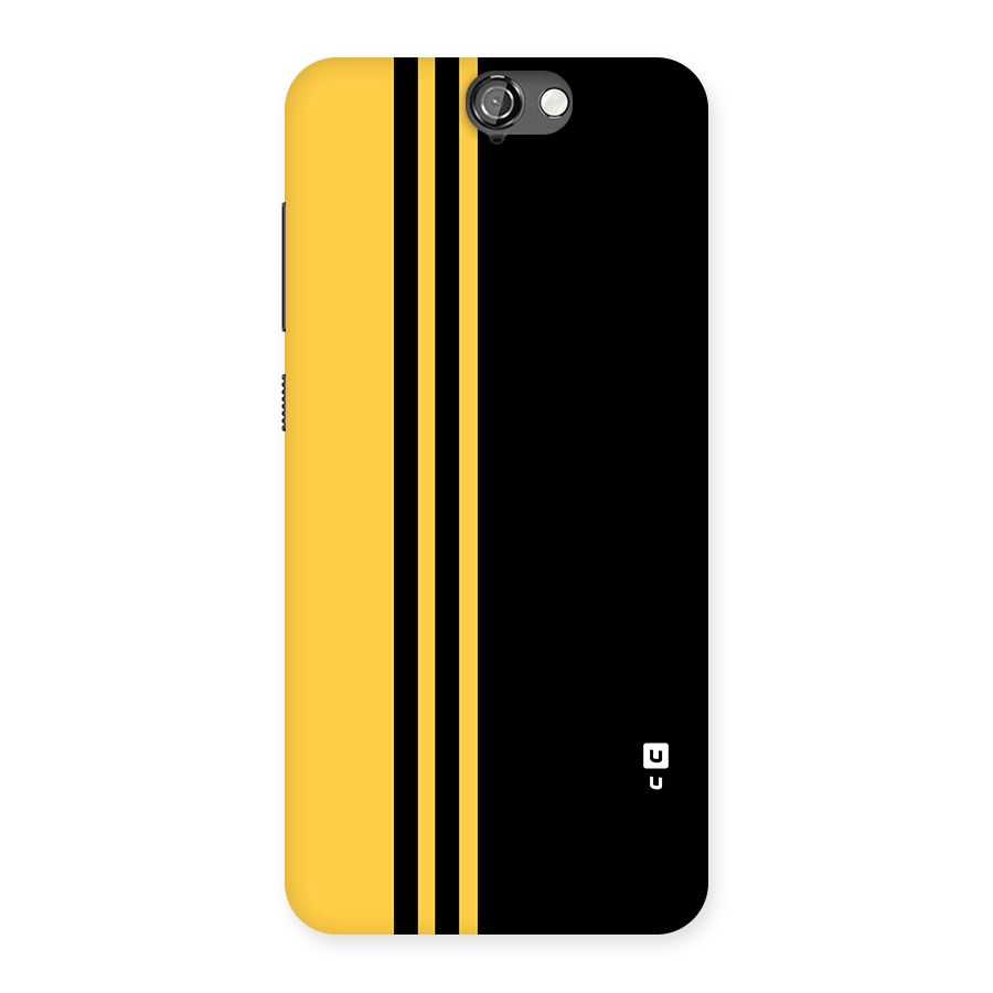 Minimal Yellow and Black Design Back Case for HTC One A9