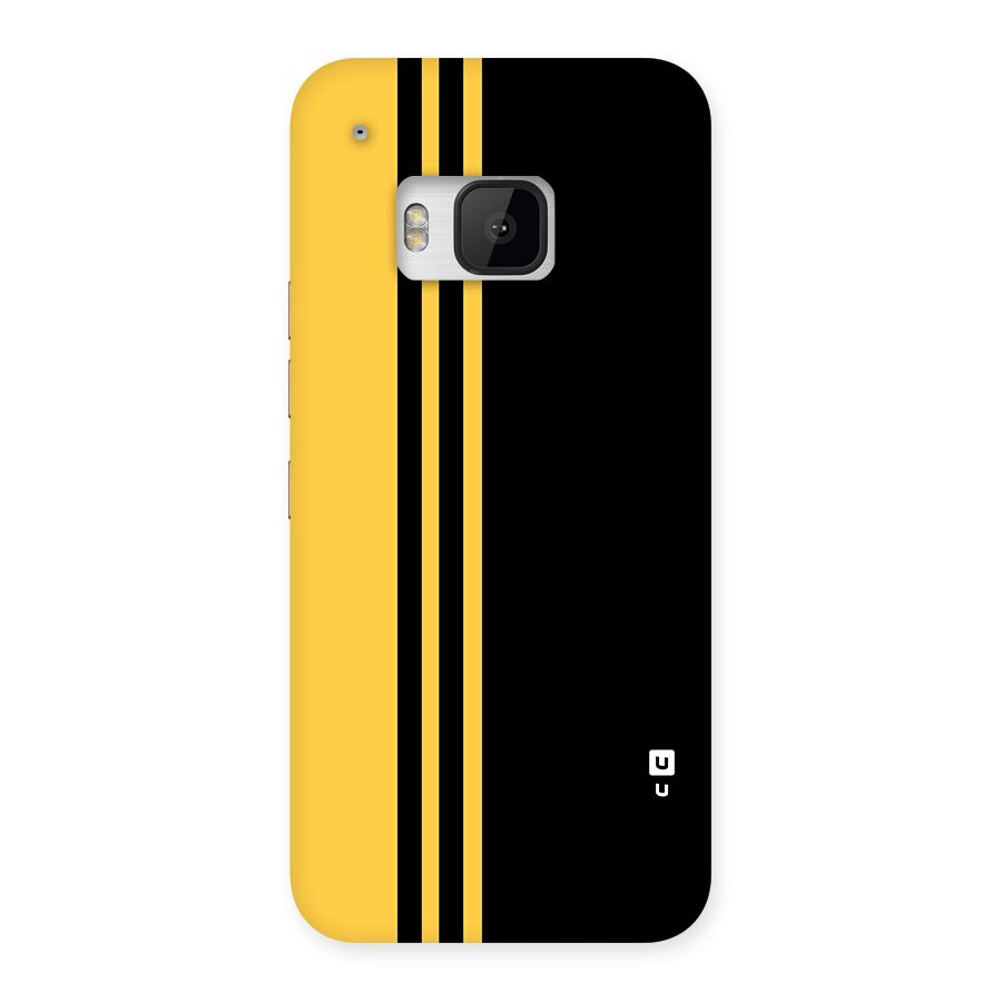 Minimal Yellow and Black Design Back Case for HTC One M9