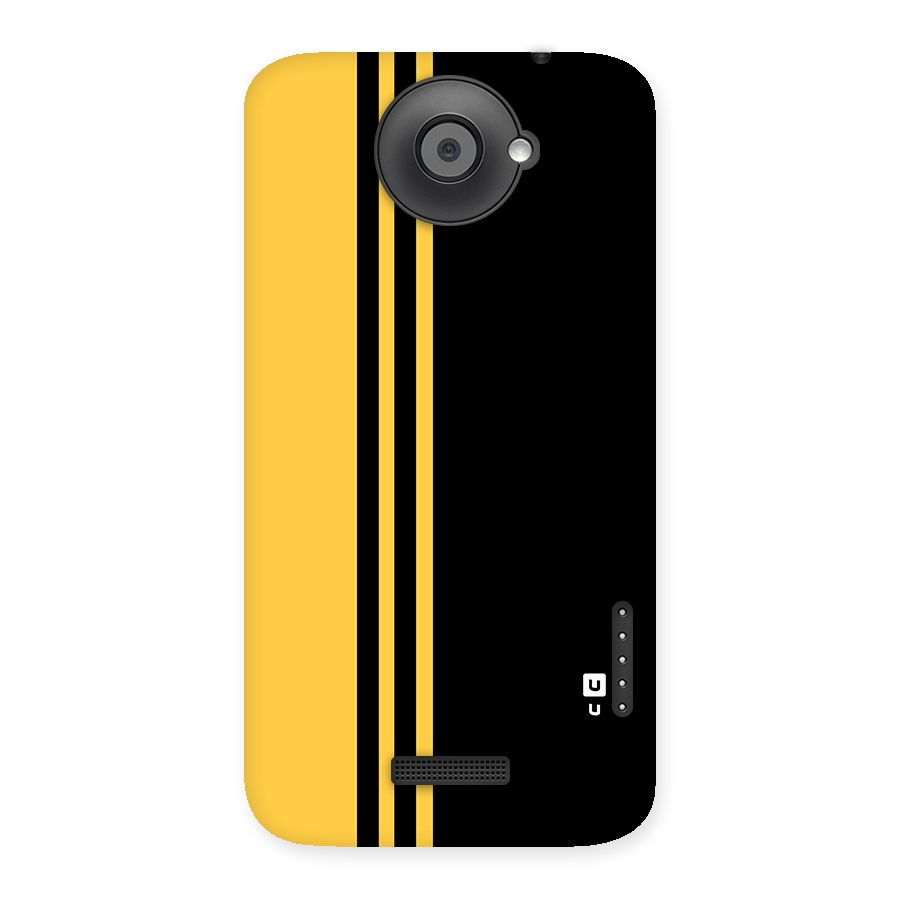 Minimal Yellow and Black Design Back Case for HTC One X