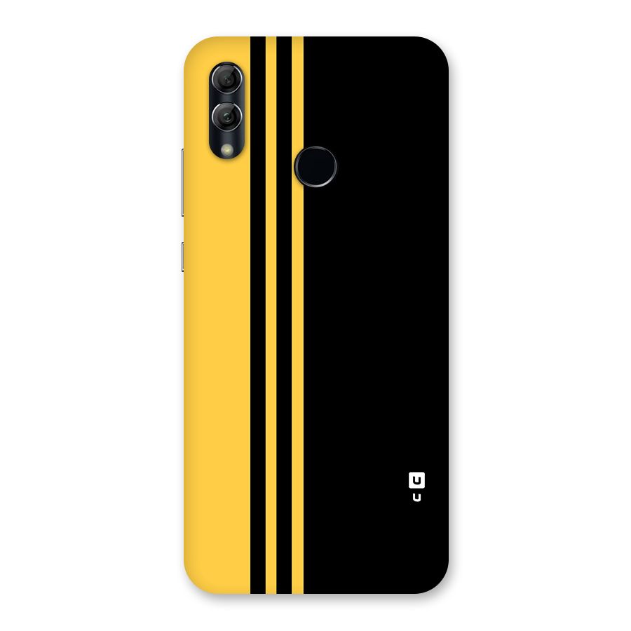 Minimal Yellow and Black Design Back Case for Honor 10 Lite