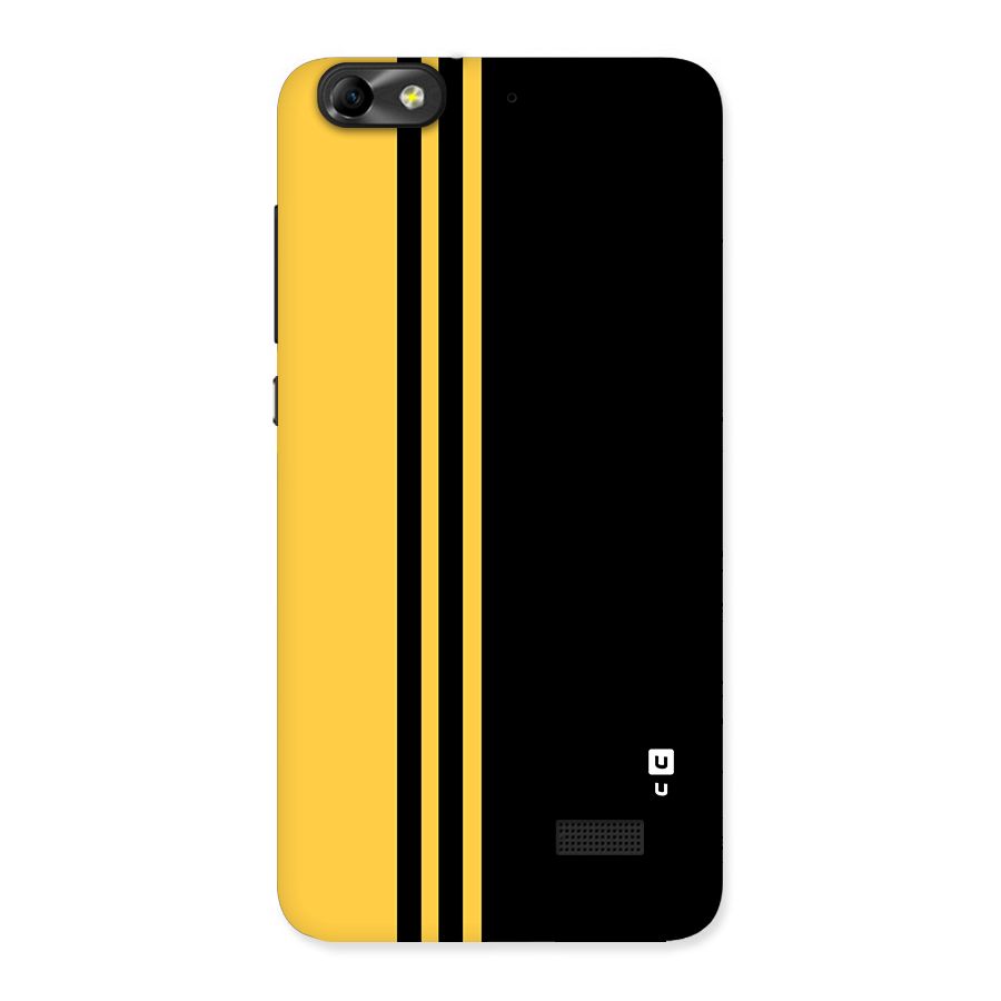Minimal Yellow and Black Design Back Case for Honor 4C