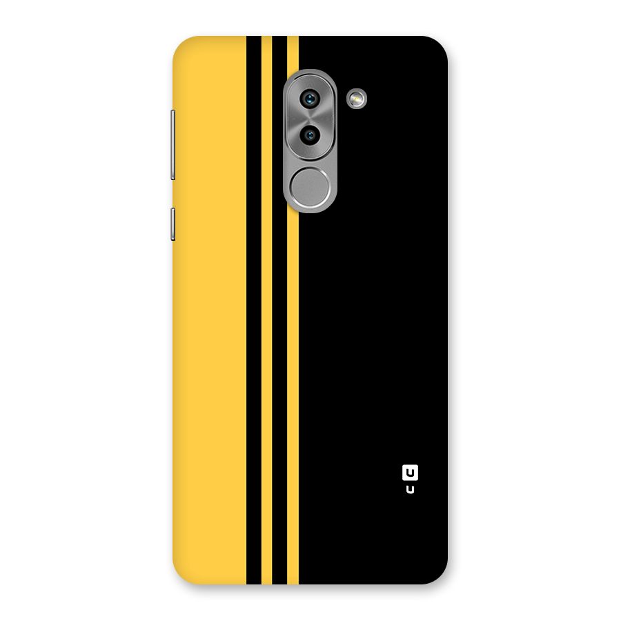Minimal Yellow and Black Design Back Case for Honor 6X