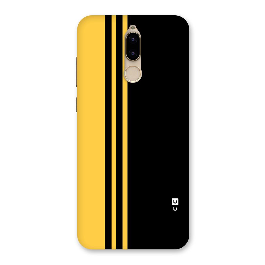 Minimal Yellow and Black Design Back Case for Honor 9i