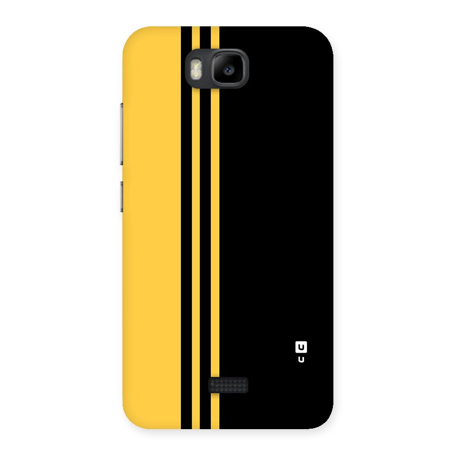 Minimal Yellow and Black Design Back Case for Honor Bee
