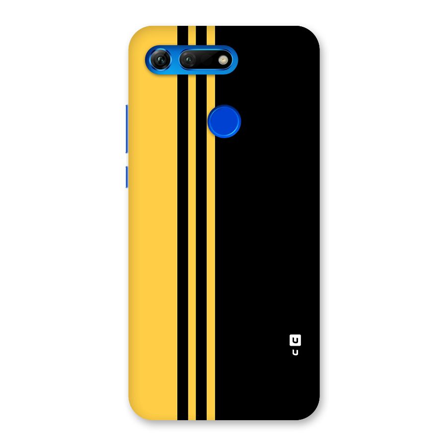 Minimal Yellow and Black Design Back Case for Honor View 20