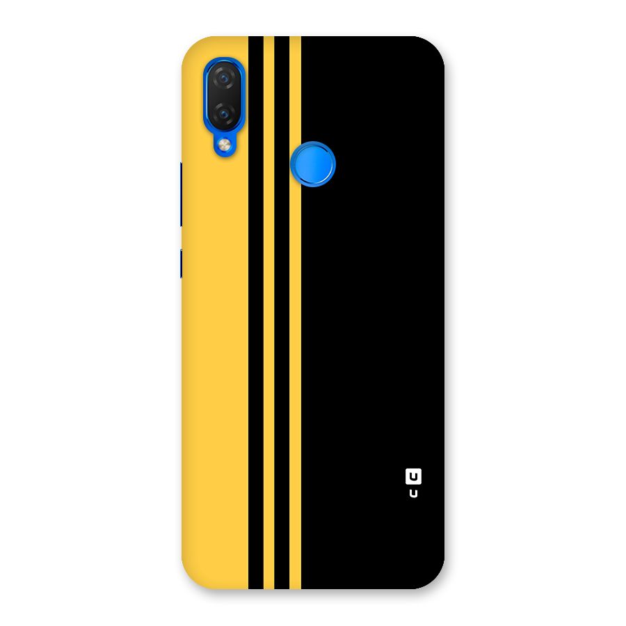 Minimal Yellow and Black Design Back Case for Huawei Nova 3i