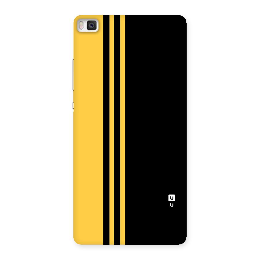 Minimal Yellow and Black Design Back Case for Huawei P8