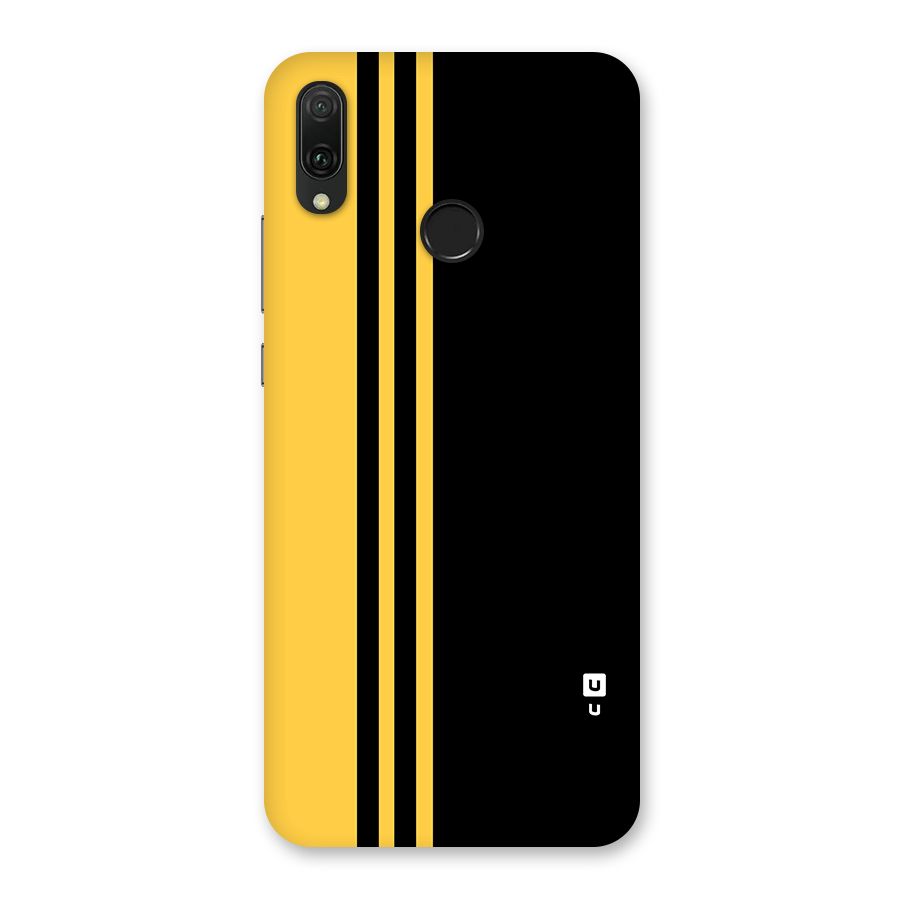 Minimal Yellow and Black Design Back Case for Huawei Y9 (2019)
