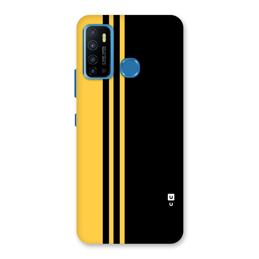 Minimal Yellow and Black Design Back Case for Infinix Hot 9