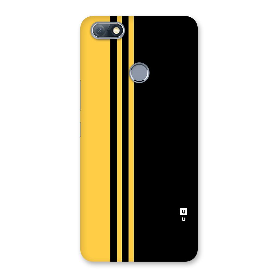 Minimal Yellow and Black Design Back Case for Infinix Note 5