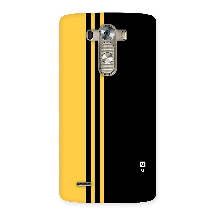 Minimal Yellow and Black Design Back Case for LG G3