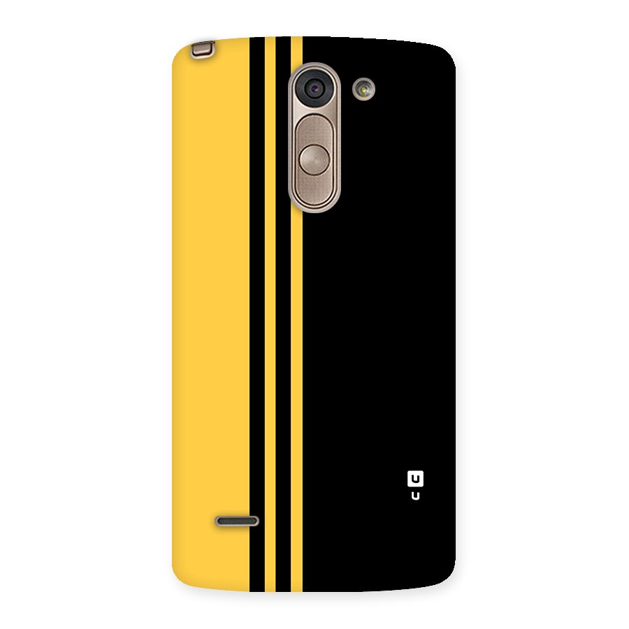 Minimal Yellow and Black Design Back Case for LG G3 Stylus