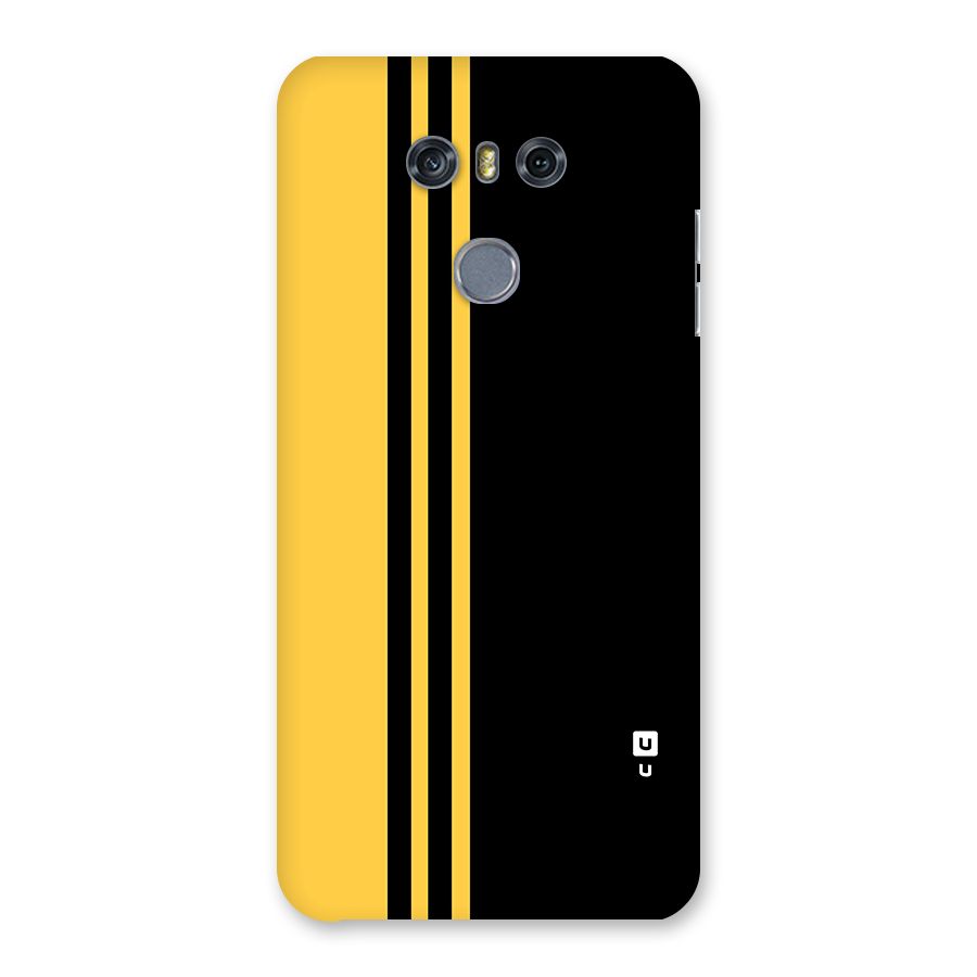 Minimal Yellow and Black Design Back Case for LG G6