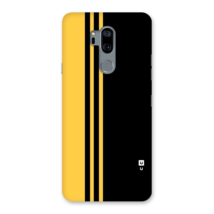 Minimal Yellow and Black Design Back Case for LG G7