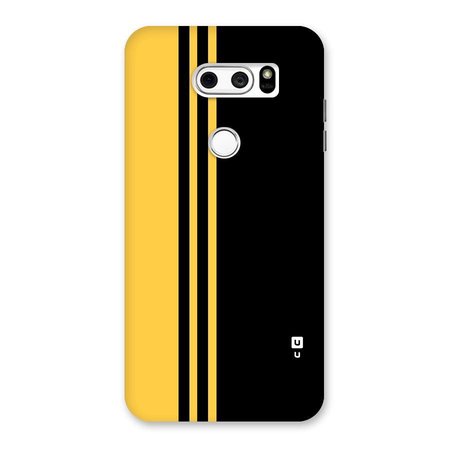 Minimal Yellow and Black Design Back Case for LG V30