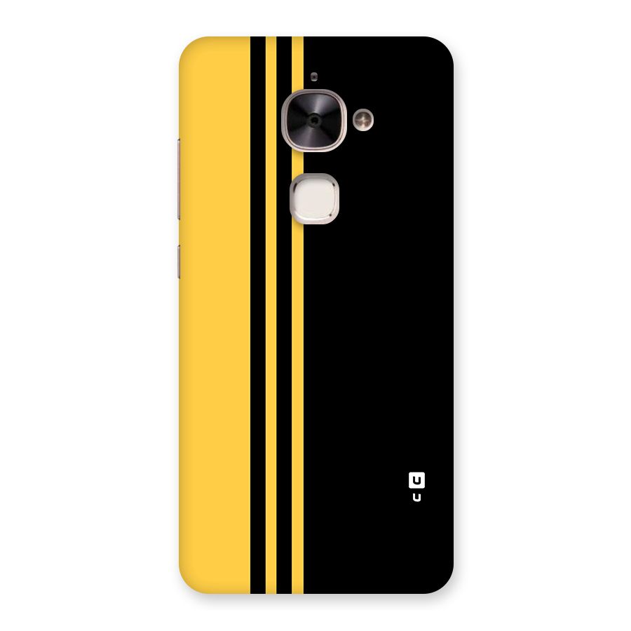 Minimal Yellow and Black Design Back Case for Le 2