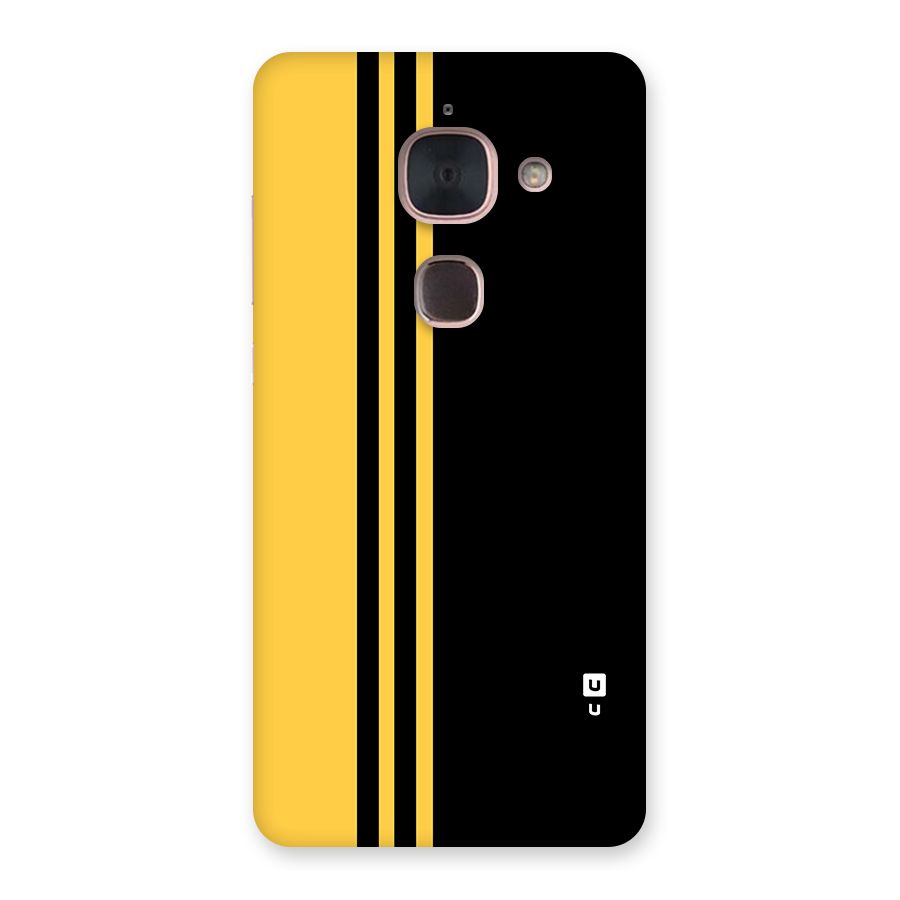 Minimal Yellow and Black Design Back Case for Le Max 2