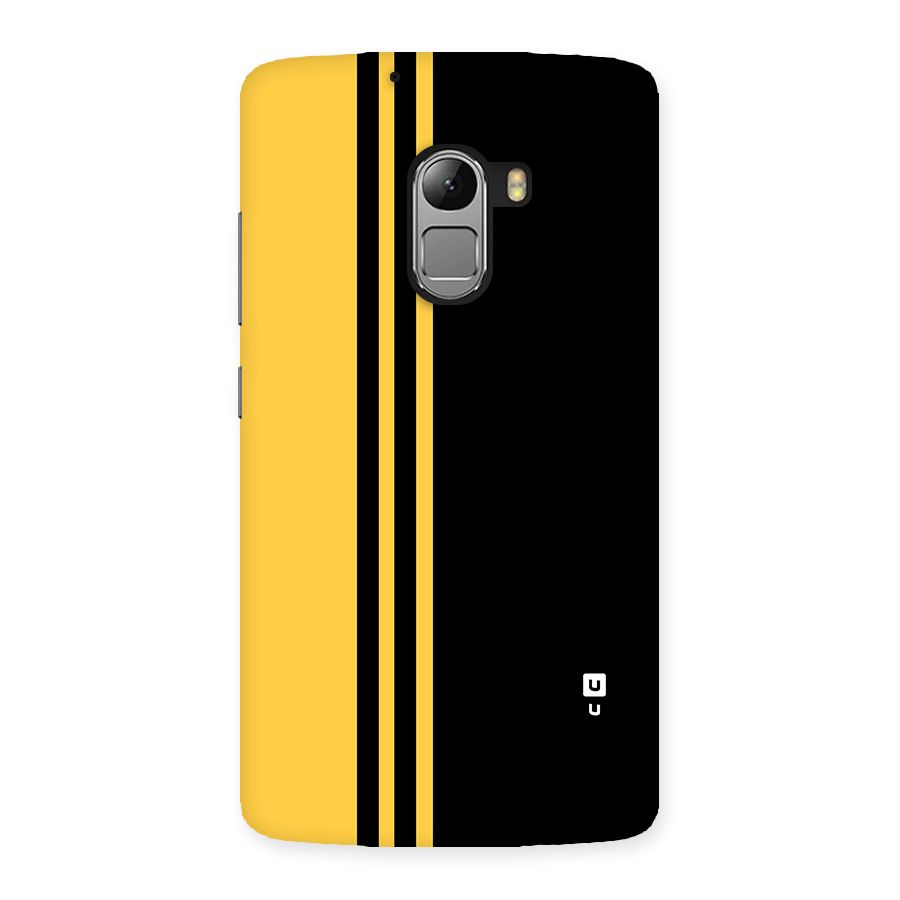 Minimal Yellow and Black Design Back Case for Lenovo K4 Note