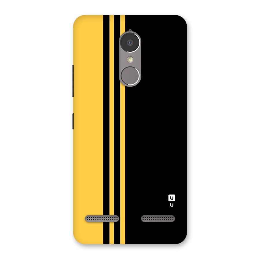 Minimal Yellow and Black Design Back Case for Lenovo K6