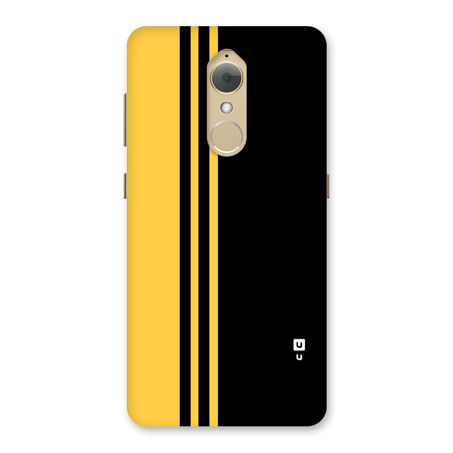 Minimal Yellow and Black Design Back Case for Lenovo K8