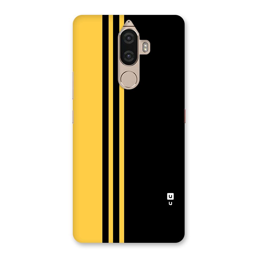 Minimal Yellow and Black Design Back Case for Lenovo K8 Note