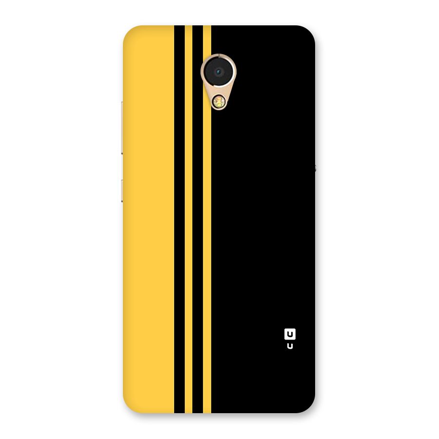 Minimal Yellow and Black Design Back Case for Lenovo P2