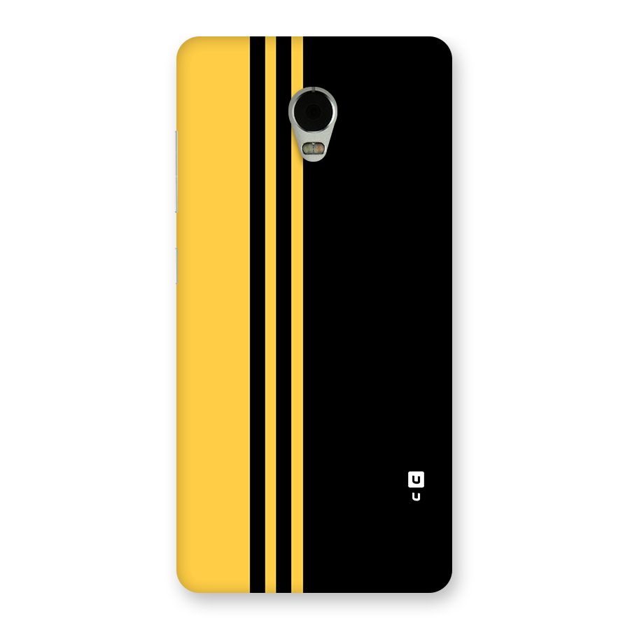 Minimal Yellow and Black Design Back Case for Lenovo Vibe P1