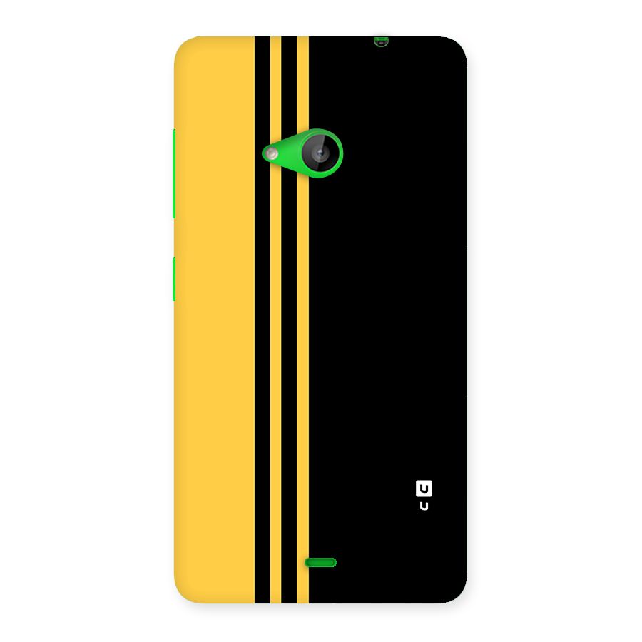 Minimal Yellow and Black Design Back Case for Lumia 535